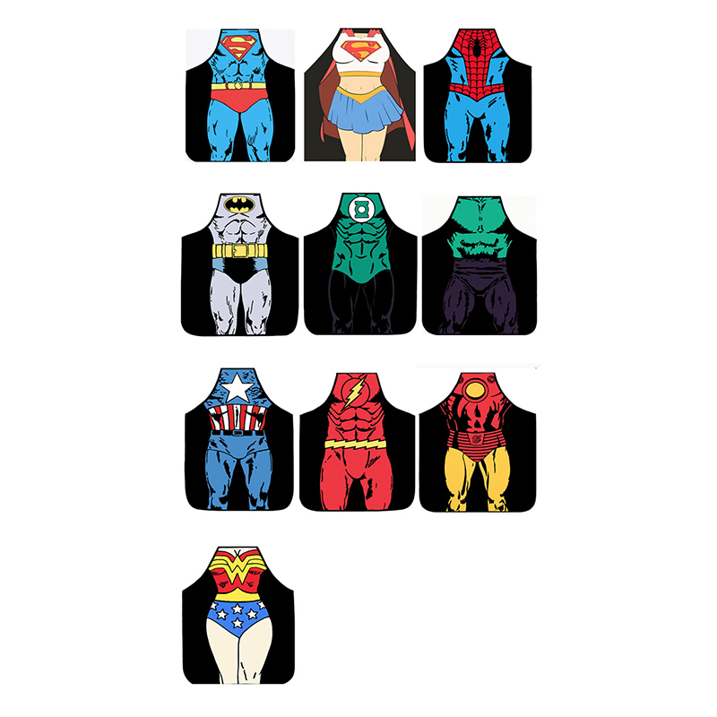 Adjustable Shoulder Strap Funny Cooking Kitchen BBQ Apron - Captain America