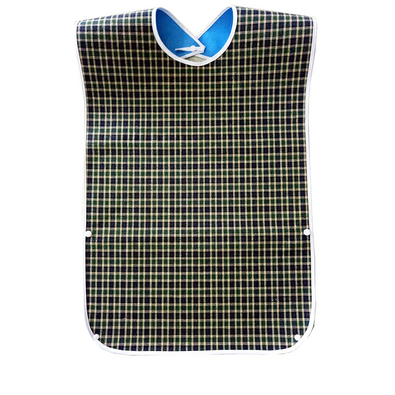 Adult Elderly Disable Mealtime Bib Clothing Protector Large Apron Waterproof - Green