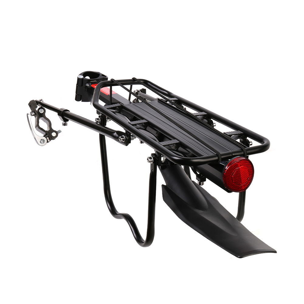 Aluminum Alloy Bicycle Rear Pannier Rack Mountain Bike Rear Carrier with Adjustable Fender