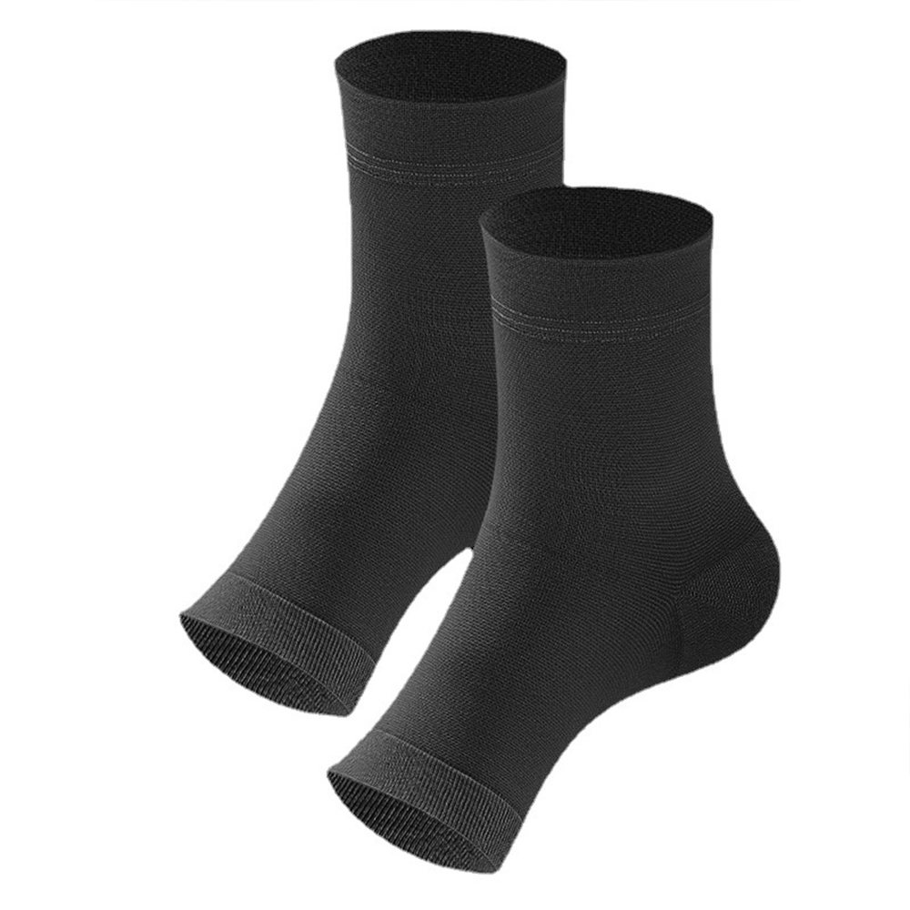 Ankle Compression Sleeve Open Toe Сompression Socks - Black M