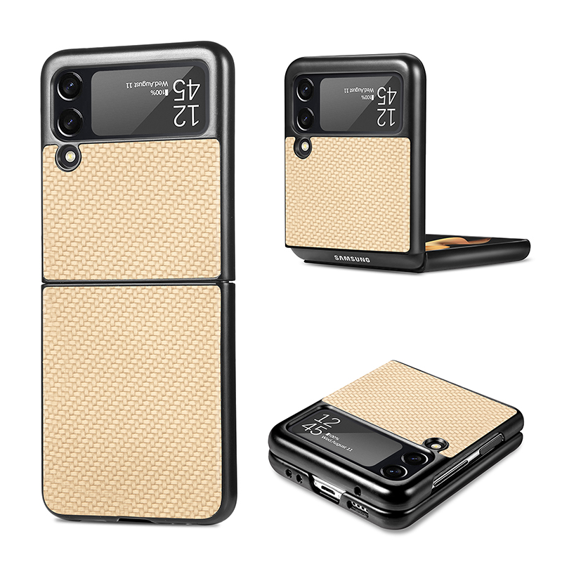 Anti Scratch Protective Slim Phone Case Drop proof Fashion for Samsung Galaxy Z Flip 3 5G - Khaki Apricot