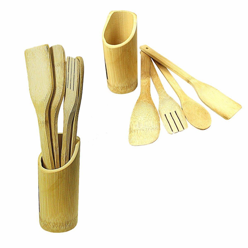 Bamboo Utensils Wooden Cooking Spoons Kitchen Utensils Cookware Spatulas
