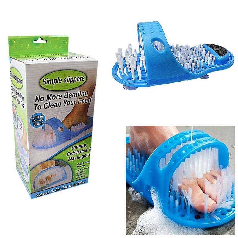 Bathroom Foot Cleaner Shower Feet Brush Foot Cleaning Slipper Scrubber Massager