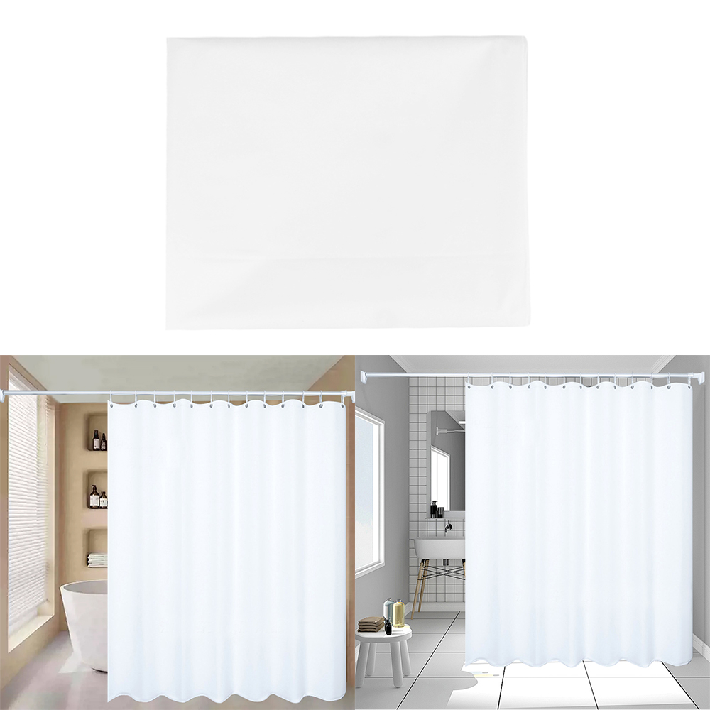 71x71 Inch Bathroom Shower Curtain With 12 Hooks Mould Proof Mildew Resistant Shower Curtain 1.8 m x 1.8m White