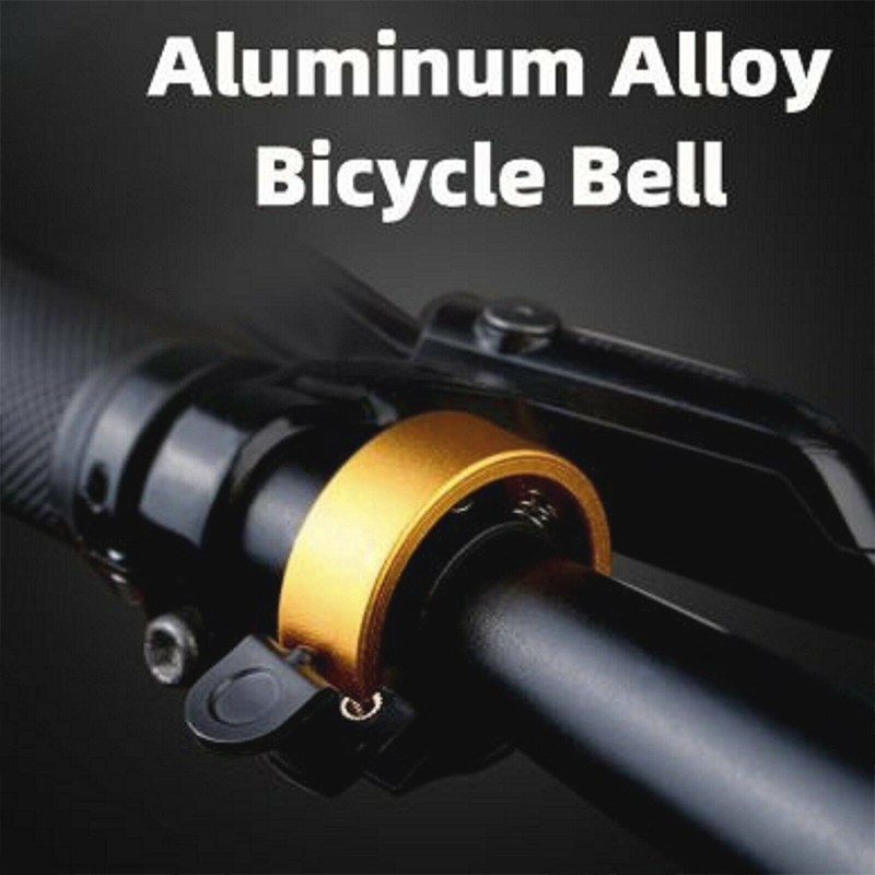 Bicycle Bell Aluminum Alloy Bike Alarm Handlebar Cycling Ring Loud - Gold