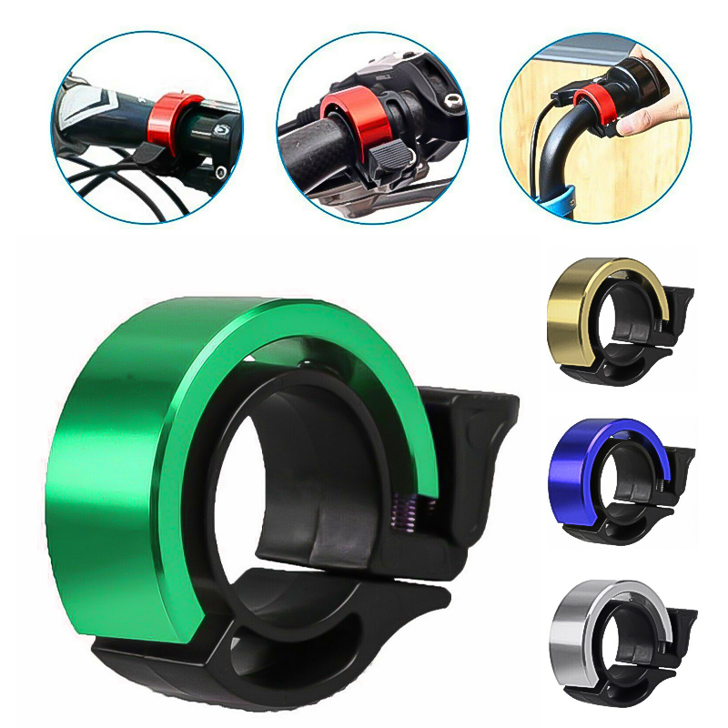 Bicycle Bell Aluminum Alloy Bike Alarm Handlebar Cycling Ring Loud - Green