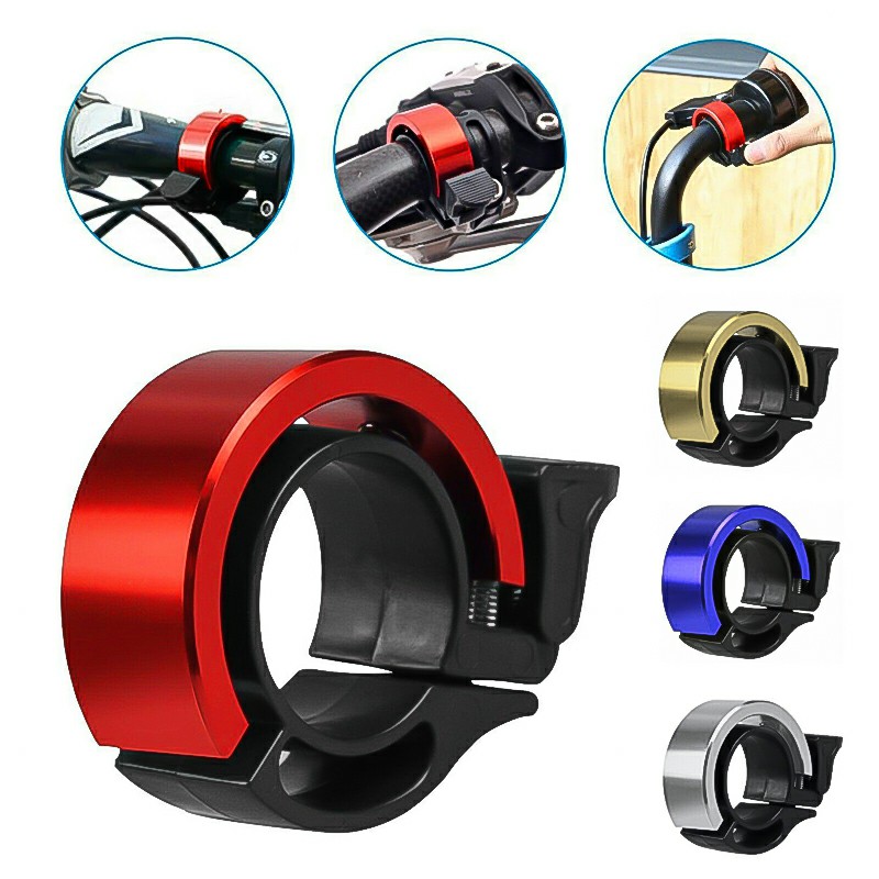 Bicycle Bell Aluminum Alloy Bike Alarm Handlebar Cycling Ring Loud - Red