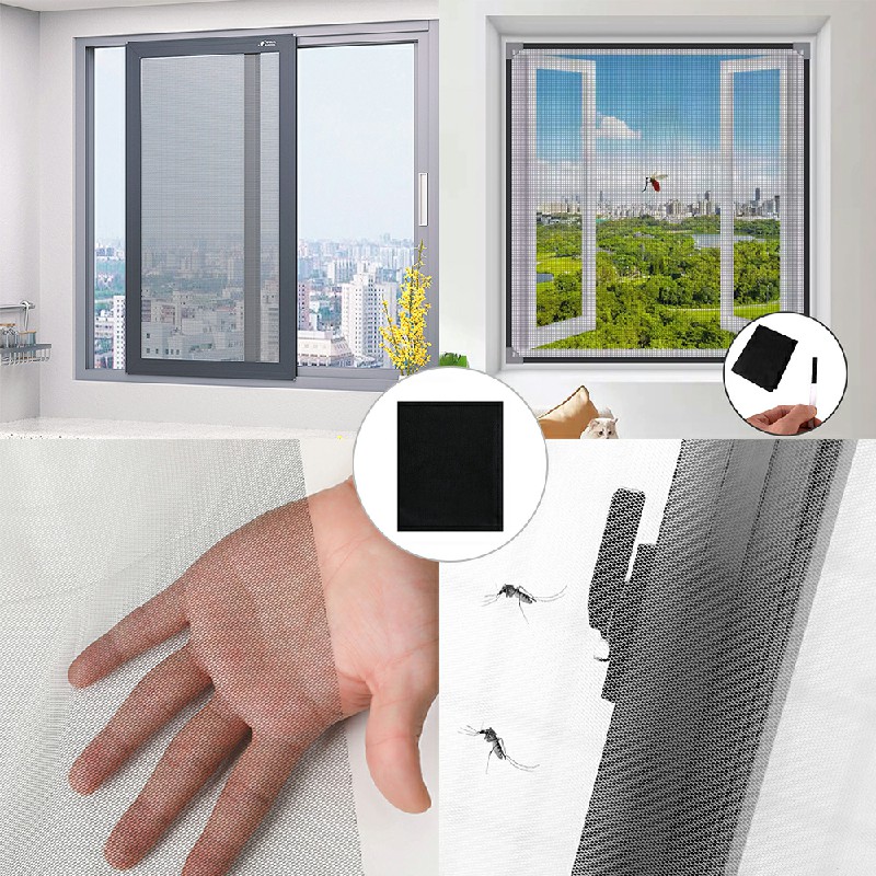 Black Window Screen Mesh Net Bug Mosquito Fly Insect Moth Door Netting