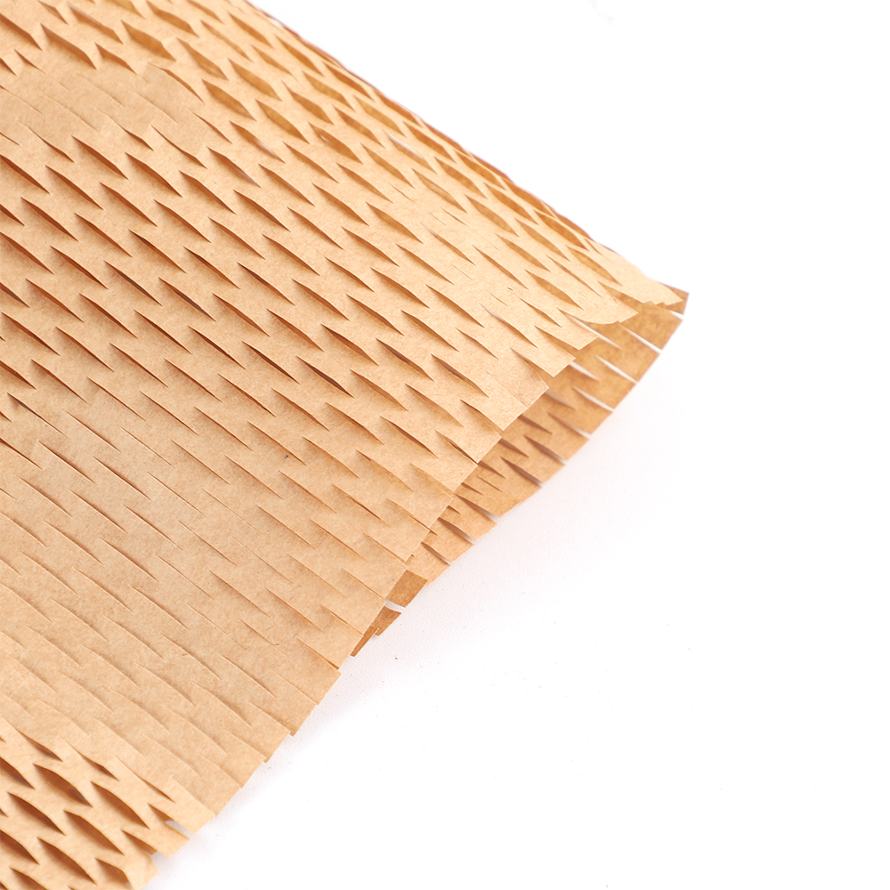 50m Brown Honeycomb Packing Paper Roll for Moving Shipping Packaging Materials Width 30cm