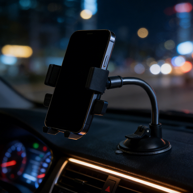 Suction Cup Phone Mount Phone Holder for Car Anti-Slip Base Portable Cellphone Stand for Auto Truck Dashboard Windshield Random Colour