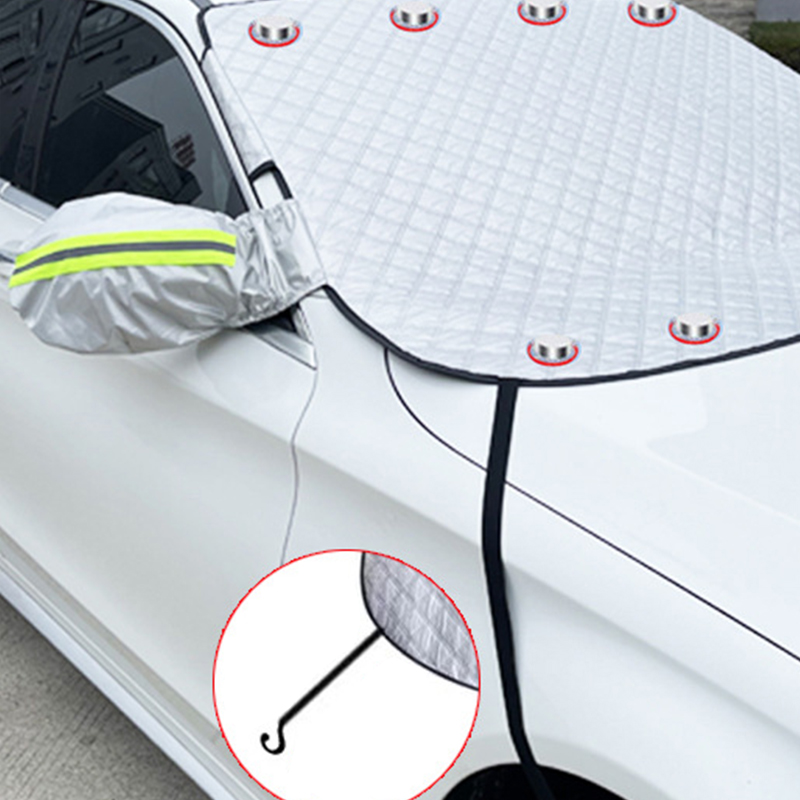 Car Windshield Snow Cover Winter Windscreen Covers Windproof Frost and Ice Removal for SUV Truck Sedan Van 65" x 49.6"