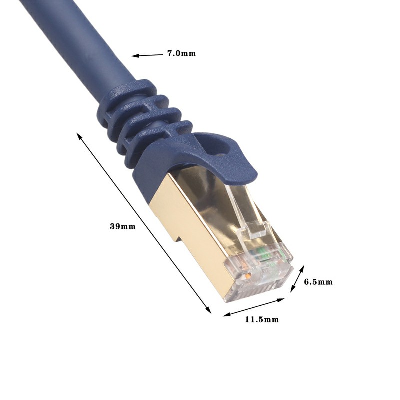 CAT8 Ethernet Cable 40Gbps 2000Mhz Gigabit SFTP Lan Network Internet Cable - 0.5m