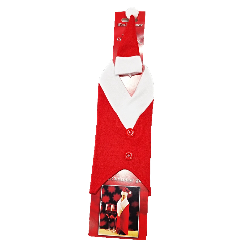 Christmas Santa Wine Bottle Cover 25 cm