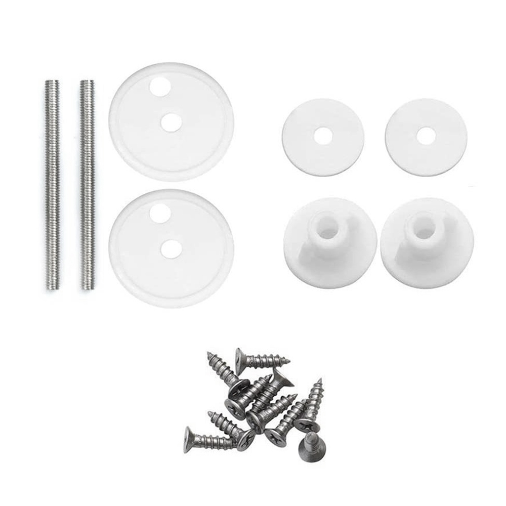 Chrome Replacement Set Toilet Seat Hinges with Fittings Universal Mountings