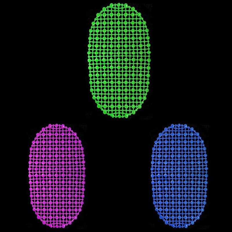 Circle Design Padded Mat Plastic Bath Mat 64cm x 34cm - Random Colour