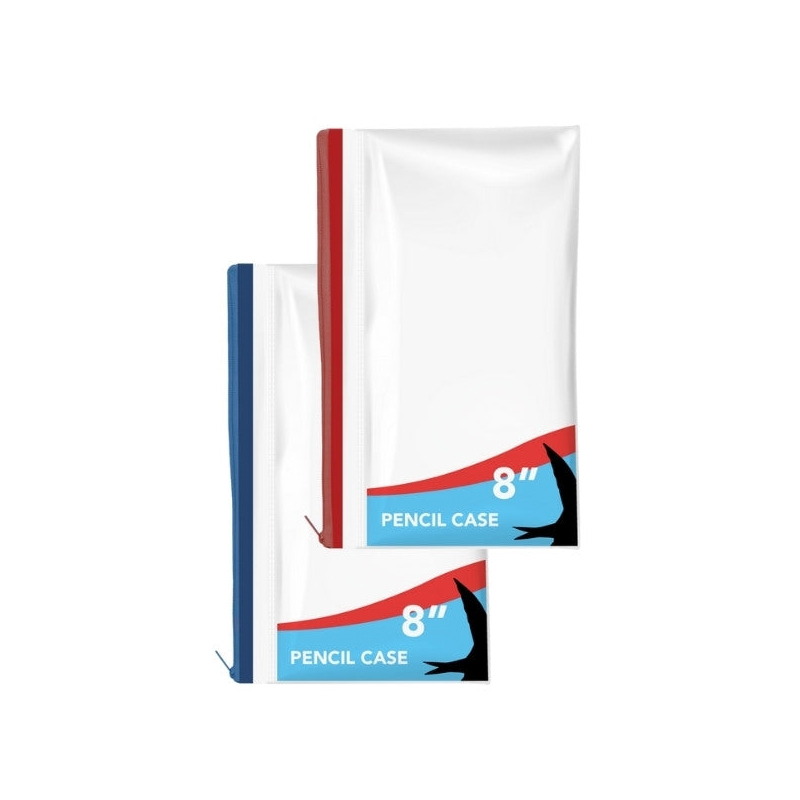 Clear Exam Pencil Case 8 inch - Random Colour