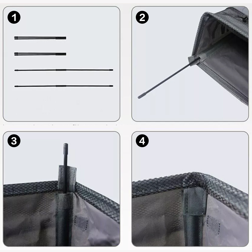 Collapsible Laundry Basket on Wheels Washing Clothes Bin Slim Rolling Hamper - Grey