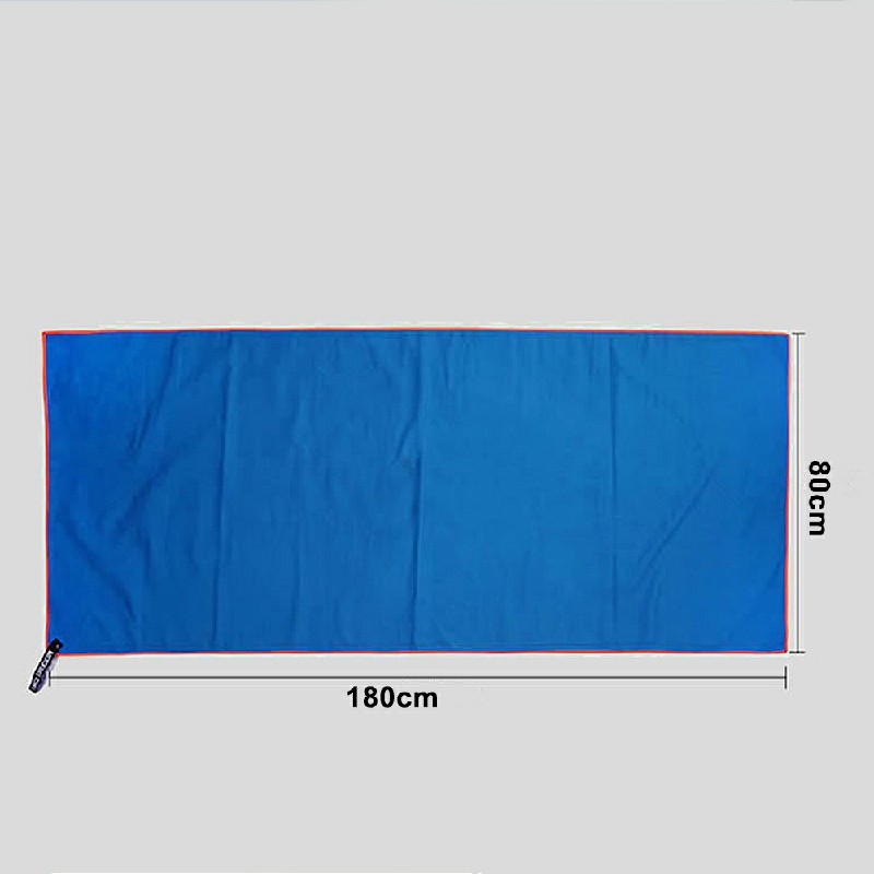 Compact Fast Drying Microfibre Beach Towel for Travel Camping Swimming 80*180cm - Grey