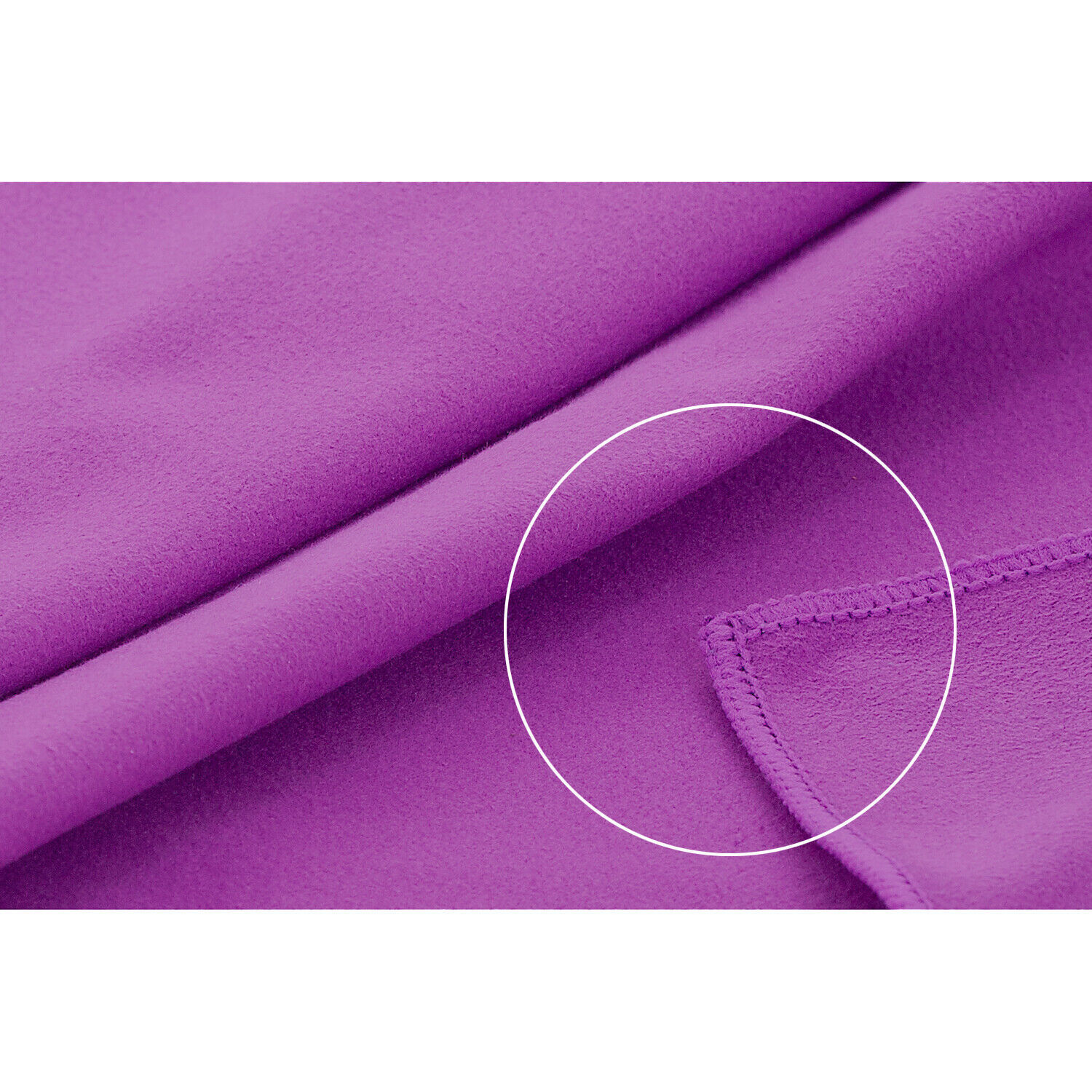 Compact Fast Drying Microfibre Beach Towel for Travel Camping Swimming 80*180cm - Purple