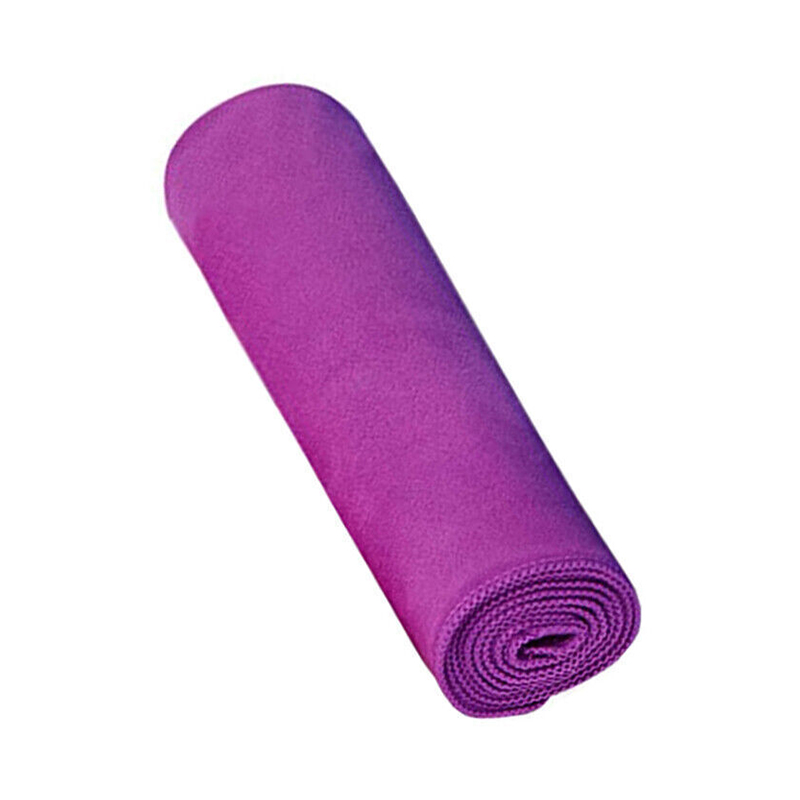 Compact Fast Drying Microfibre Beach Towel for Travel Camping Swimming 80*180cm - Purple