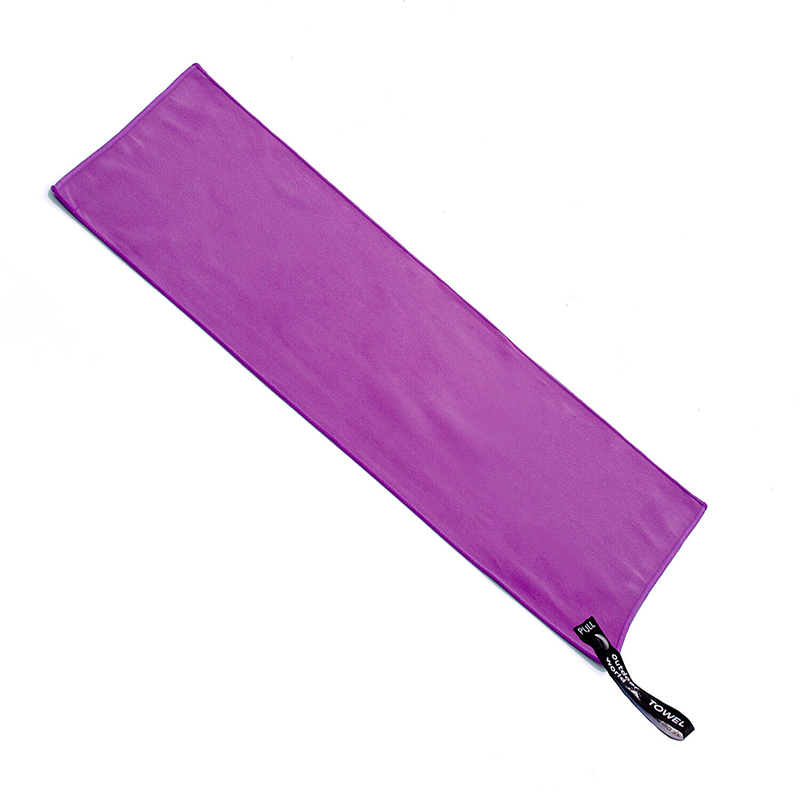 Compact Fast Drying Microfibre Beach Towel for Travel Camping Swimming 80*180cm - Purple