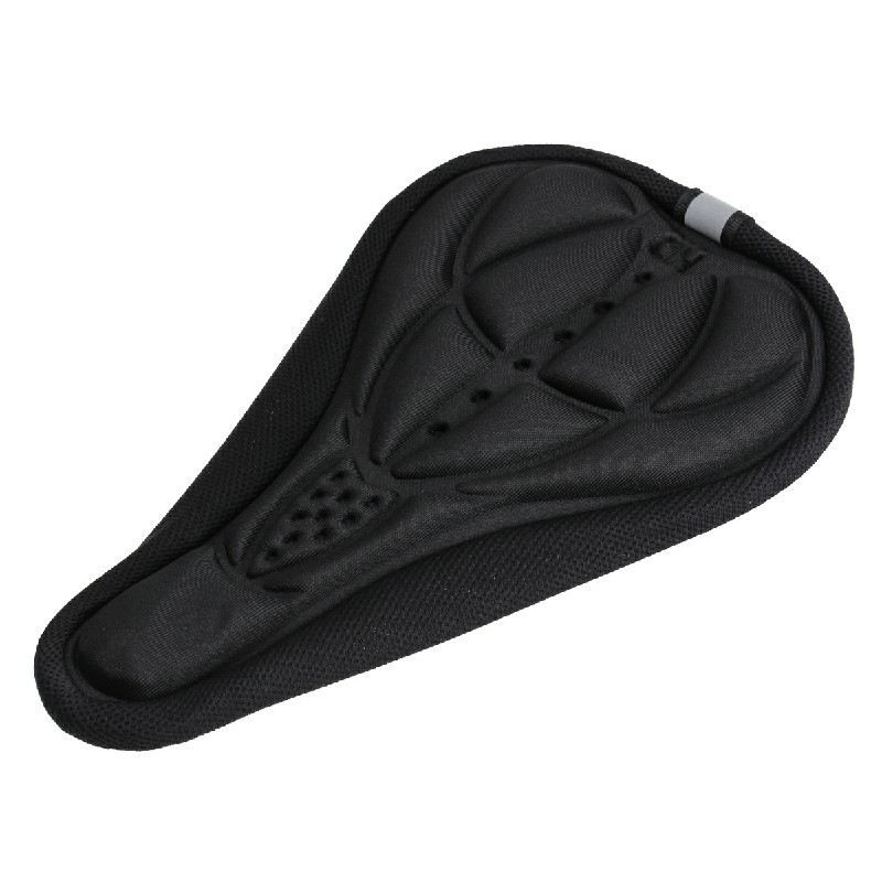 Cycling Bicycle Bike Silicone Saddle 3D Seat Cover Cushion Soft Pad - Black
