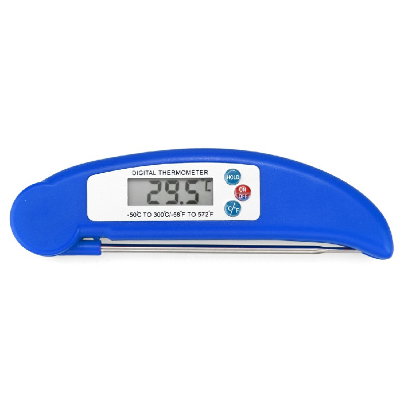 Digital Food Thermometer Probe for BBQ Meat Turkey Jam - Blue