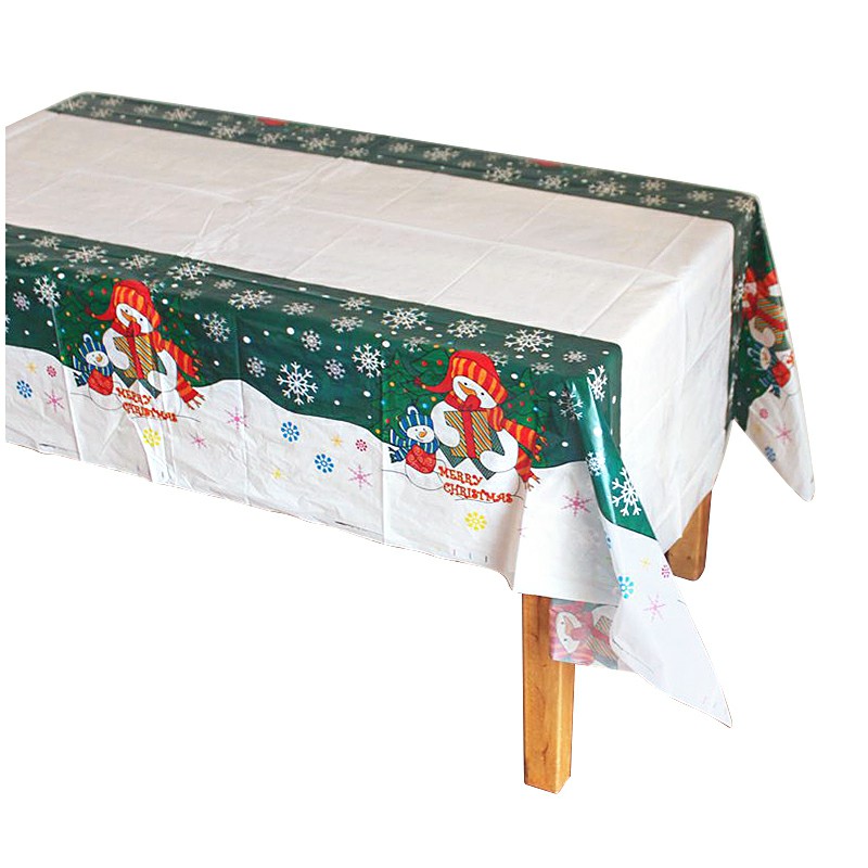 Disposable Christmas Themed Table Cloths Xmas Party Table Cover Home Decoration - Christmas 6