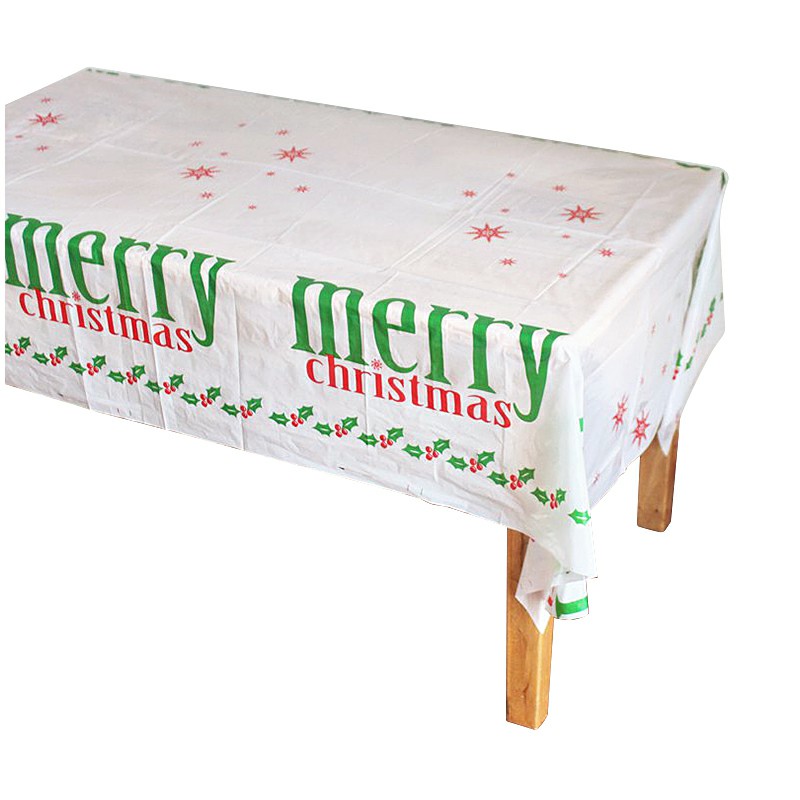 Disposable Christmas Themed Table Cloths Xmas Party Table Cover Home Decoration - Christmas 7