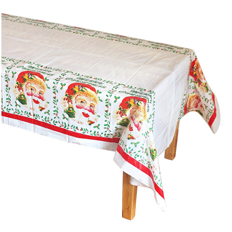 Disposable Christmas Themed Table Cloths Xmas Party Table Cover Home Decoration - Christmas 8