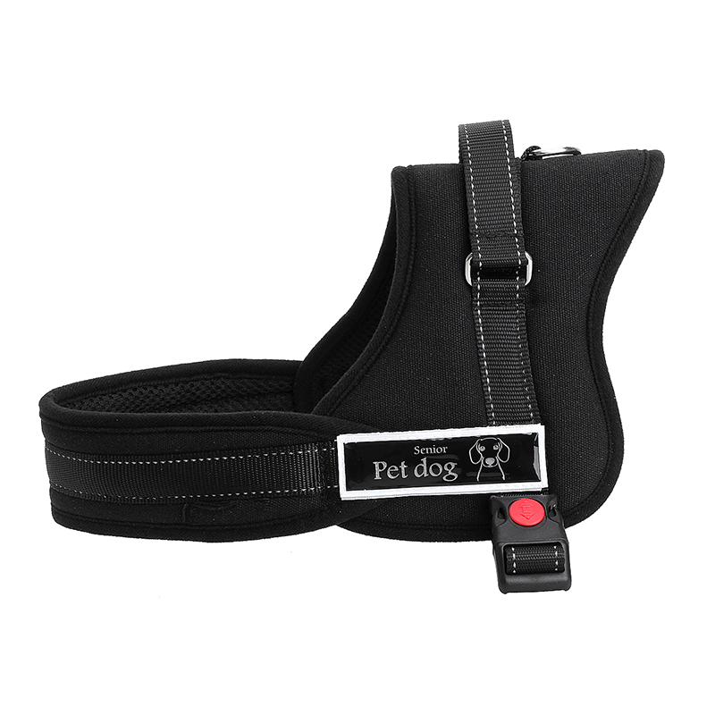 Dog Adjustable Control Soft Vest Harness Walk Collar Chest Strap Vest - Black S