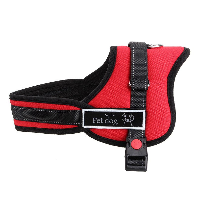 Dog Adjustable Control Soft Vest Harness Walk Collar Chest Strap Vest - Red XL
