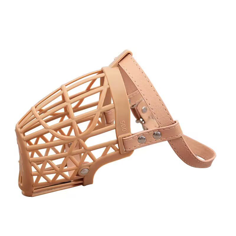Dog Mouth Muzzle Soft Basket with Adjustable Strap Pets Accessory - Size 4