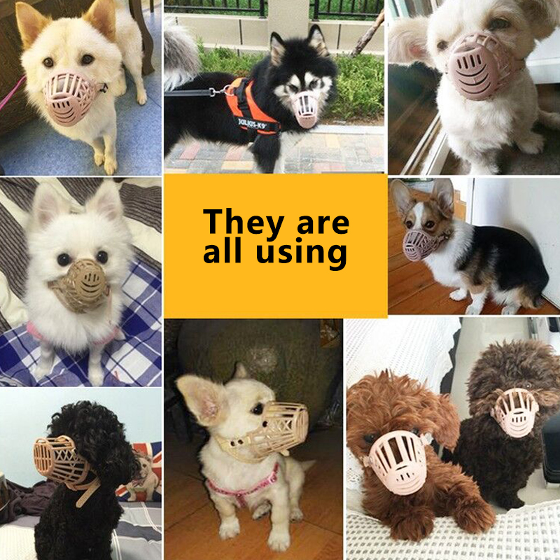 Dog Mouth Muzzle Soft Basket with Adjustable Strap Pets Accessory - Size 4