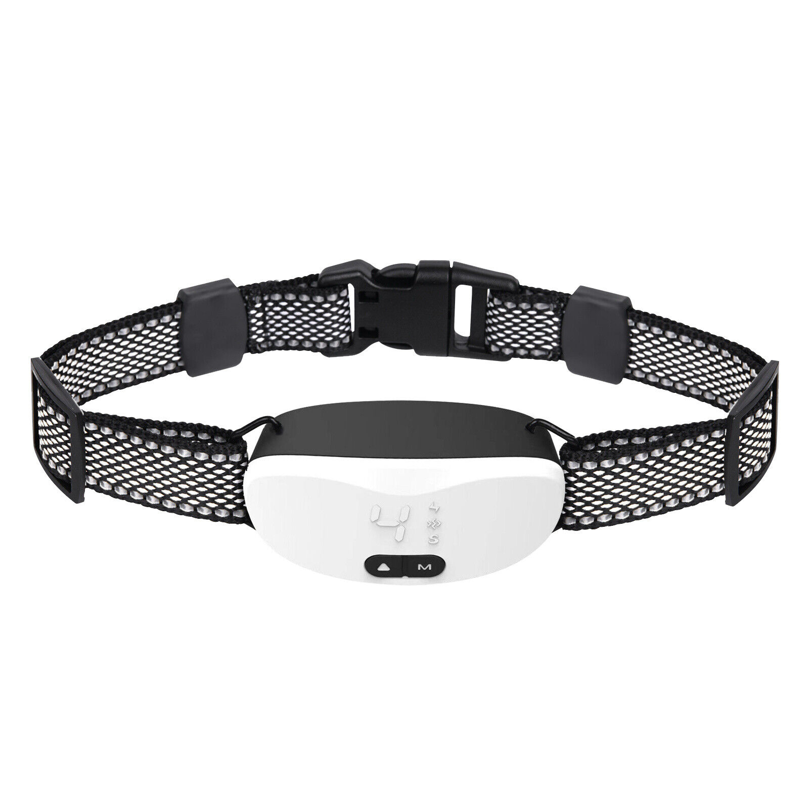 Dog Pet Training Collar Rechargeable Waterproof Electric Shock Anti Bark Collar - White