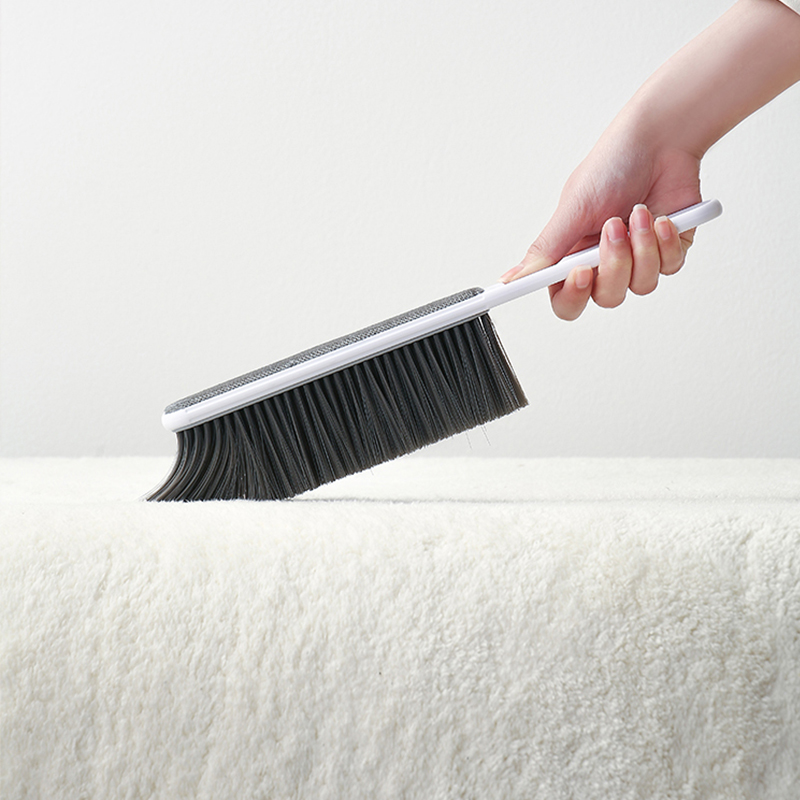 Double Sided Bed Cleaning Brush Sofa Hair Removal Dust Brush Clothes Brush - White