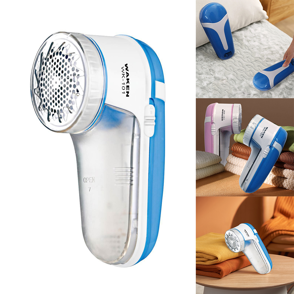 Electric Battery Operated Lint Remover Fabric Shaver for Clothing - Blue