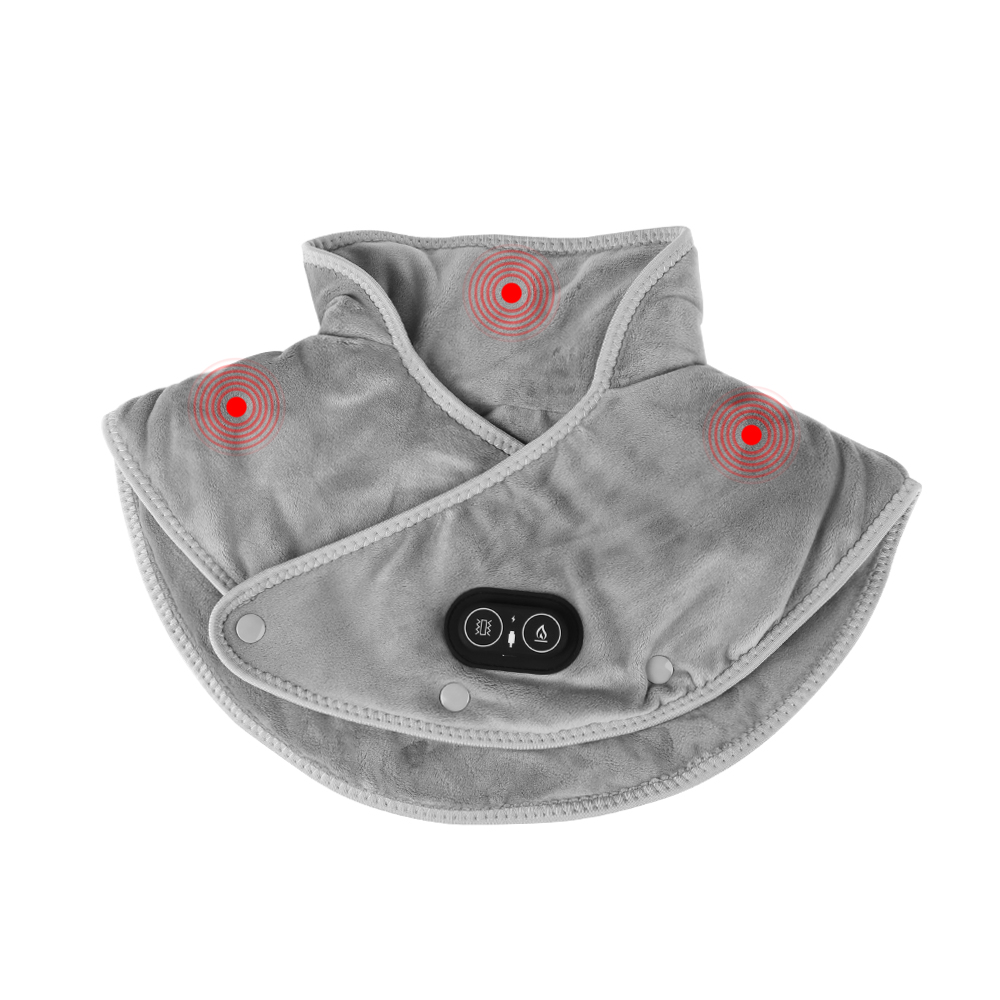 Electric Heating Shoulder Neck Pad Vibration Massager USB Cervical Warmer