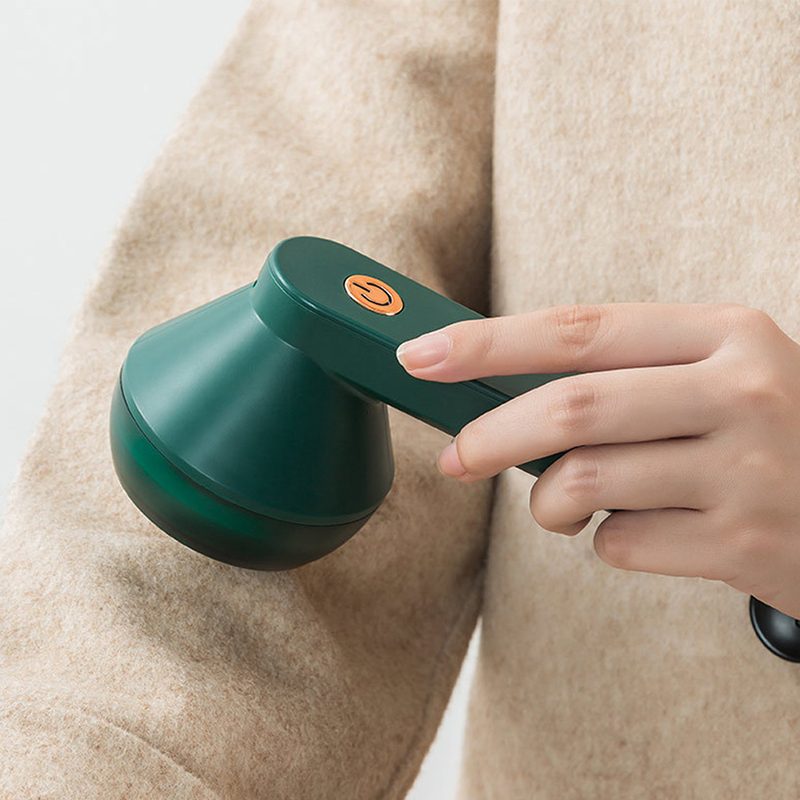 Electric Clothes Shaver Fabric Lint Fuzz Ball Remover USB Rechargeable Fabric Shaver Portable Fur Ball Trimmer Green