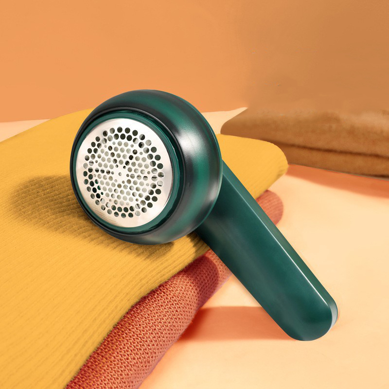 Electric Clothes Shaver Fabric Lint Fuzz Ball Remover USB Rechargeable Fabric Shaver Portable Fur Ball Trimmer Green