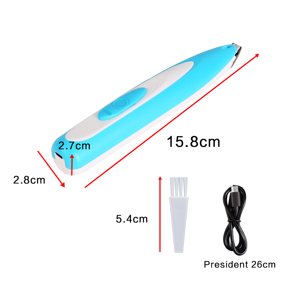 Electric Pet Groomer Trimmer LED Waterproof Pet Foot Hair Cat Dog Paw Shaver