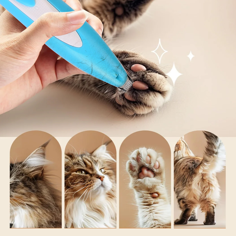 Electric Pet Groomer Trimmer LED Waterproof Pet Foot Hair Cat Dog Paw Shaver