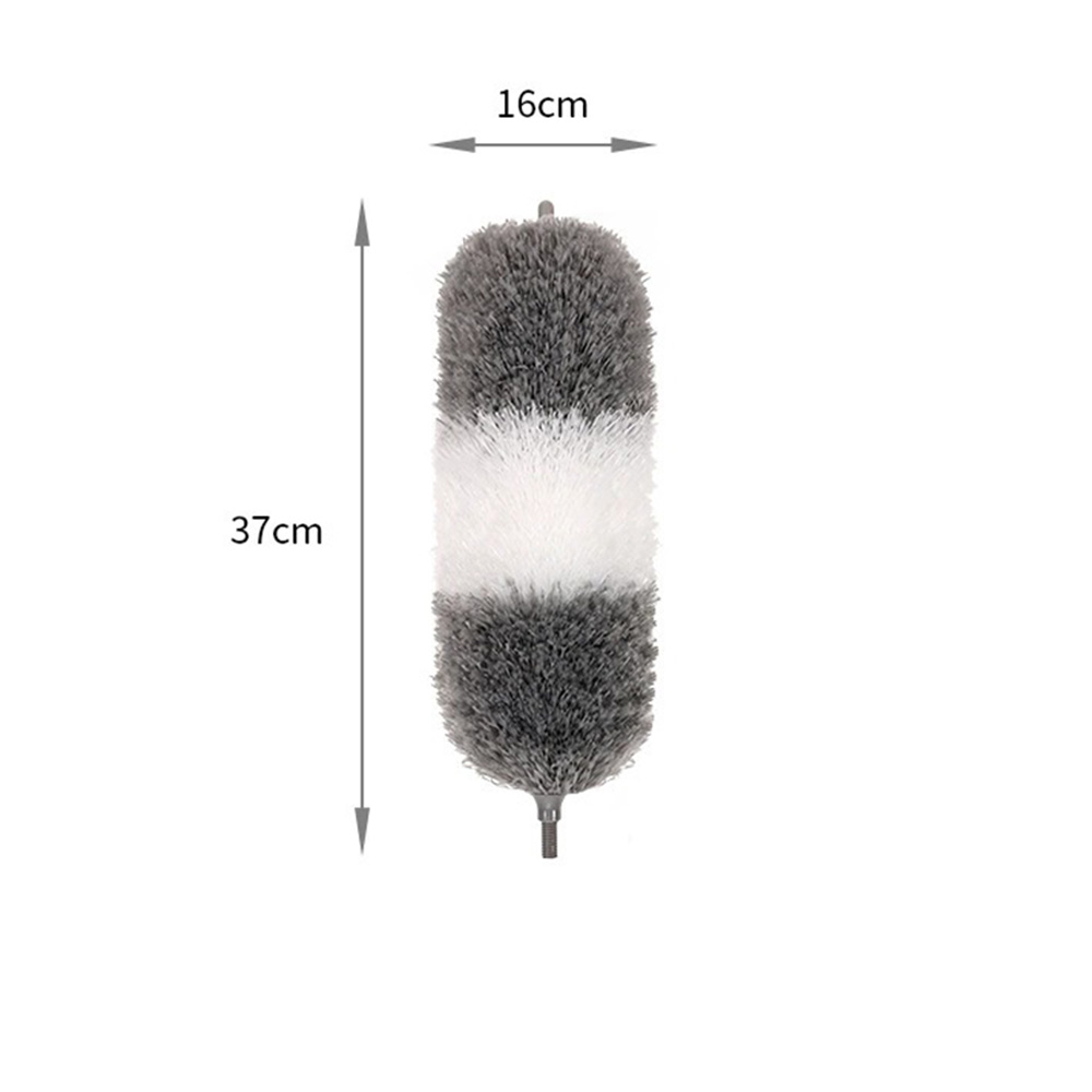 Extendable Feather Duster Long Duster Magic Cobweb Duster Brush - Grey+White