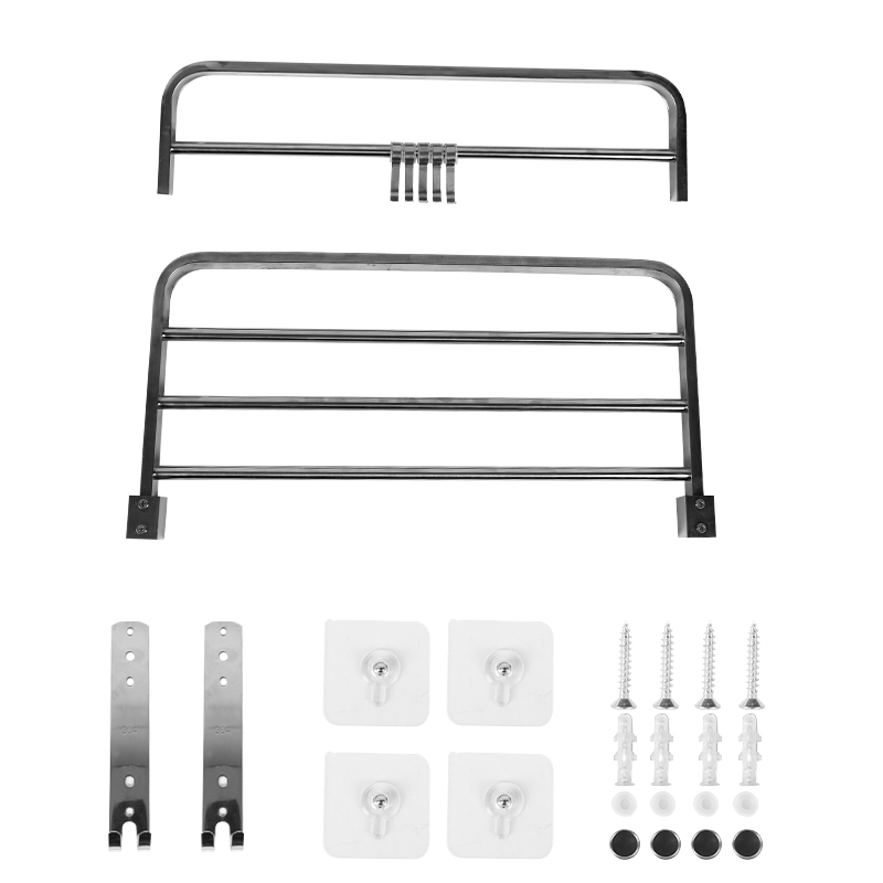 Foldable Bathroom Towel Rack Shower Floating Shelves Over the Toilet Storage Shelf Wall Mounted Hanging Shelves with Towel Rack for Bathroom Kitchen Living Room
