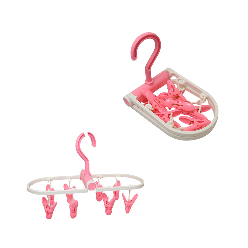 Foldable Laundry Clothes Peg Hanger Sock Airer Dryer 20 cm - Random Colour