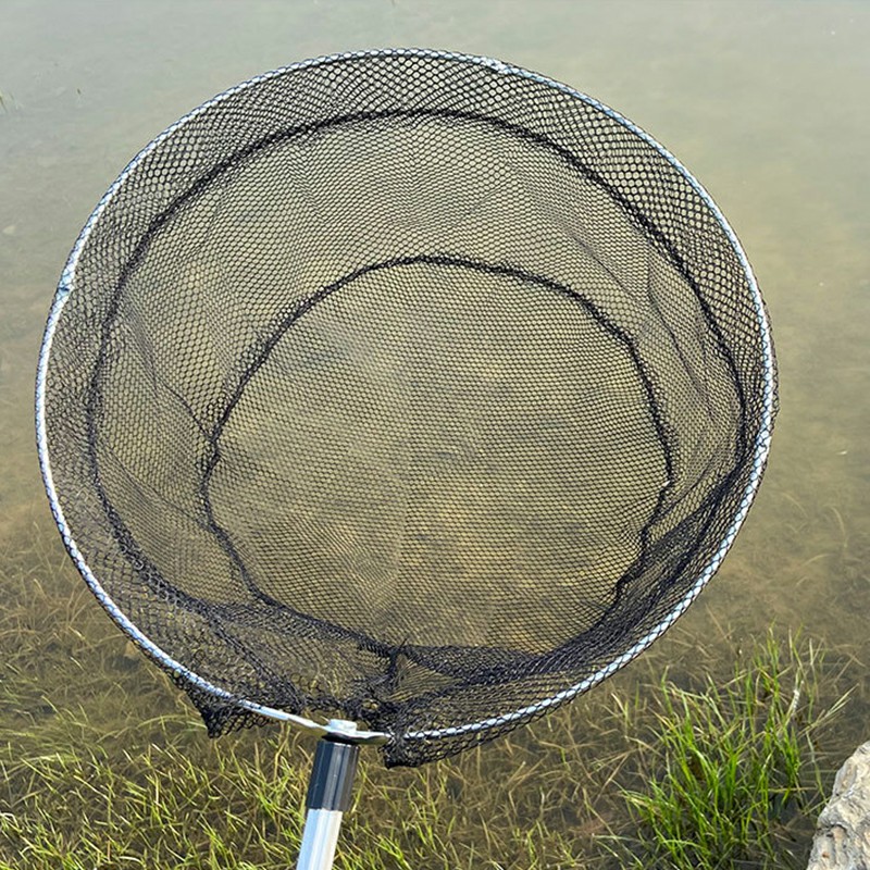 Folding Extending Fishing Net Landing Net Pole Handle 3 Section Telescopic Mesh
