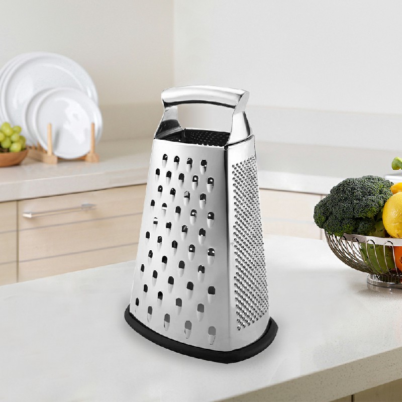 Food Grater 4-Sided Blades Stainless Steel Cheese Vegetable Grater BBQ