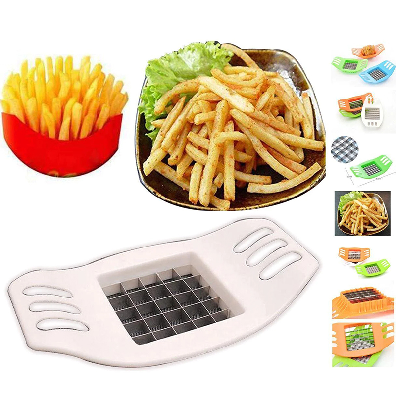French Fry Potato Chipper Vegetable Fruit Cutter and Chopper Useful Kitchen Tool Random Colours