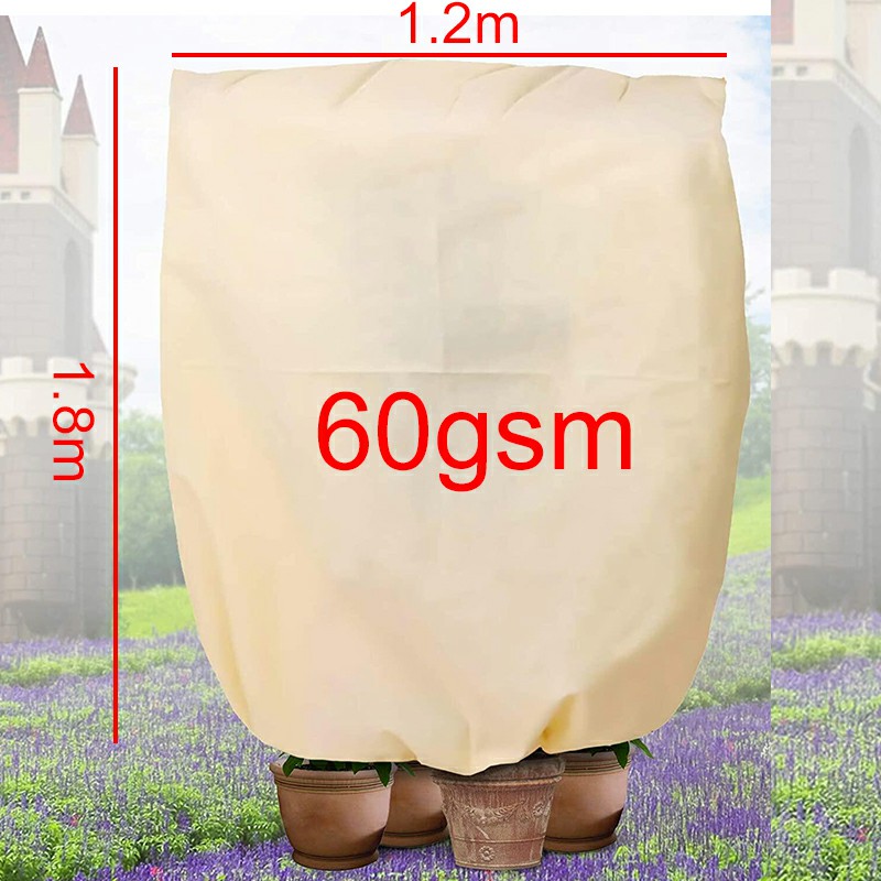 Frost Plant Jacket Winter Fleece Warming Cover for Garden Shrub - 1.2x1.8m 60gsm