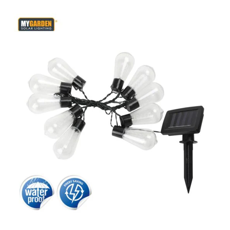 Garden Bulb String Lights 10 Pack 2.25 Metre Multicolour LED